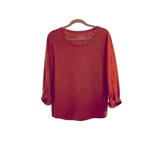 Chicos ultimate tee three-quarter length sleeve XL With gold button on sleeve